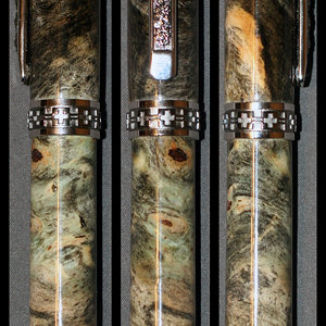 Emperor Dual Dyed Stabilized Buckeye Burl