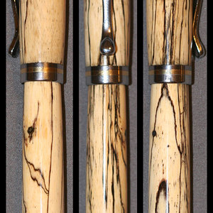 Kojent FP - Spalted Tamarind with a Feature Ring of Ebony/Redheart/Ebony