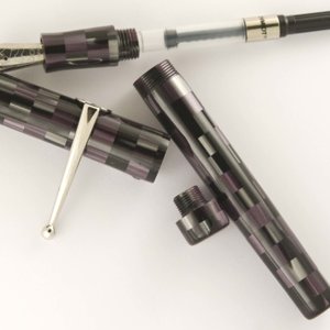 Custom Purple Mosaic Fountain Pen