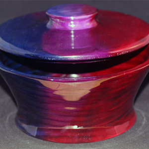 Vessel 2 - Open - Pine - Red/Purple/Blue Dye Transition