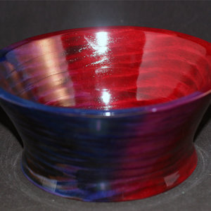 Vessel 2 - Inside - Pine - Red/Purple/Blue Dye Transition