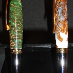 First pine cone pen and the latest