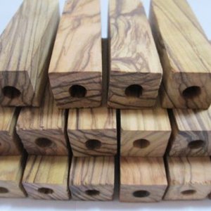 2 1/2 X 3/4 X 3/4 ~ PRE-DRILLED 7MM ~ JERUSALEM OLIVE WOOD pen blanks