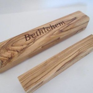Bethlehem Olive Wood Single Pen Box/ Case + One Olivewood Pen Blank (see photo)