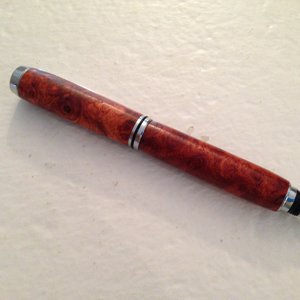 Amboyna burl on chrome Jr. Gent