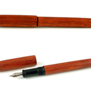 Padauk and ebonite fountain pen