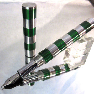 Silver and green bands
