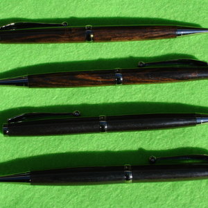 Comparing Two African Blackwood at Top with Two Madagascar Black Ebony at Bottom