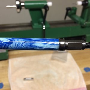 Vertex Fountain Pen - Chrome with Blue