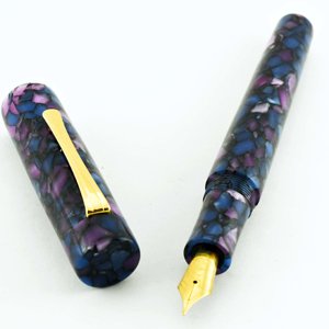 Custom Cobalt Amethyst Fountain Pen