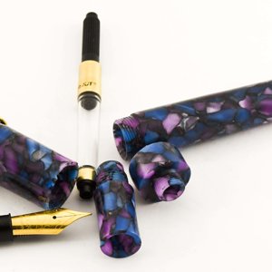 Custom Cobalt Amethyst Fountain Pen