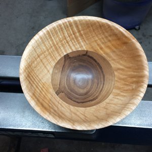 Maple & walnut bowl