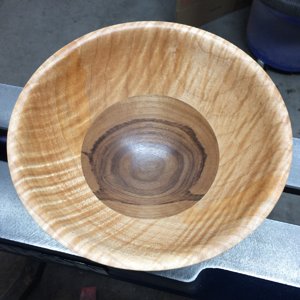 Maple & walnut bowl