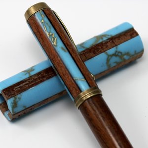 Torquoise w/Gold Truestone and Mesquite