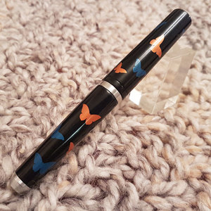 Kitless, anodised in three colours, butterfly fountain pen.