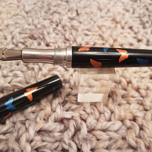 Kitless, anodised in three colours, butterfly fountain pen.