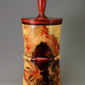 Flame box elder and resin lidded box