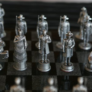 Pewter Civil War Chess Set