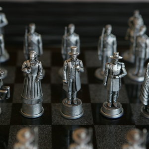 Pewter Civil War Chess Set