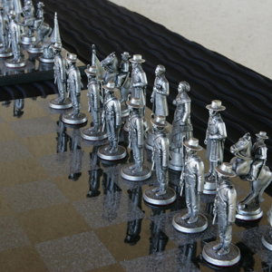 Pewter Civil War Chess Set