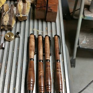 Pens from old broken gun stocks