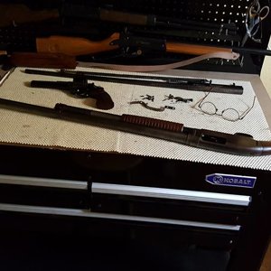 Pens from old broken gun stocks