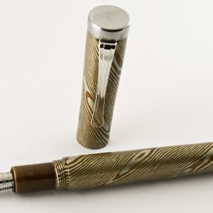 Custom Double Twist Mokume Gane Fountain Pen