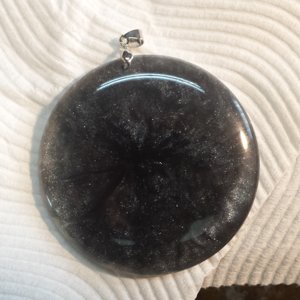 Black & Silver Bangle & Pendant set