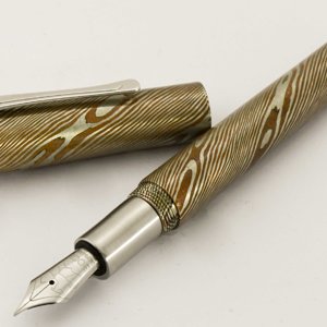 Mokume Gane Double Twist Custom Fountain Pen