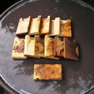 Business card holders.