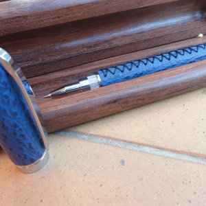 New pen in Crodolie and  shark Leather