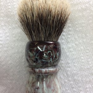 Light green & dark purple shaving brush