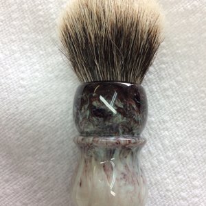 Light green & dark purple shaving brush
