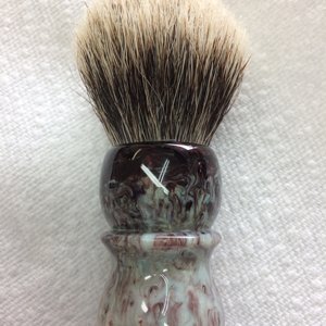 Light green & dark purple shaving brush