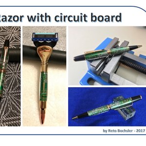 Pen and Razor with circuit board