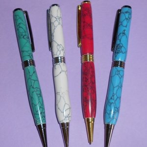 TURQUOISE STONE Streamline Pens