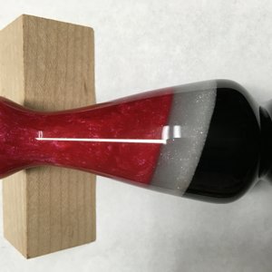 Pink/white/black mini bud vase