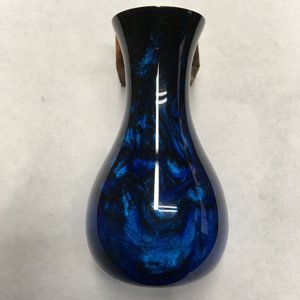Black & blue mini bud vase