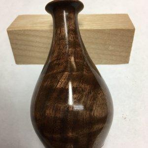 Walnut mini bud vase