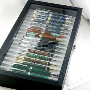 18 Pen Glass Display Case