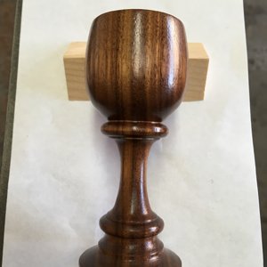 Walnut goblet