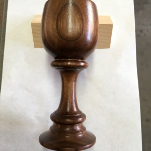 Walnut goblet