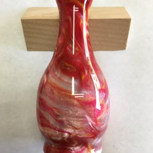 Pink/Pearl White/Yellow Bud Vase