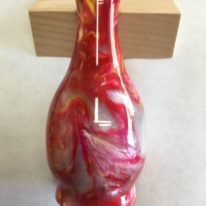 Pink/Pearl White/Yellow Bud Vase