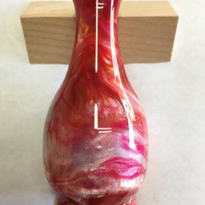Pink/Pearl White/Yellow Bud Vase