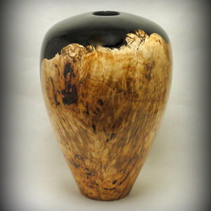 Cottonwood burl  and resin hollow form