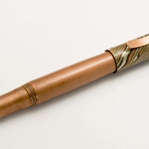 Mokume Gane and Copper Duo Kitless Fountain Pen