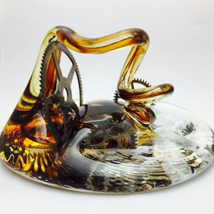 Art Glass (Steampunk) Pen Holder
