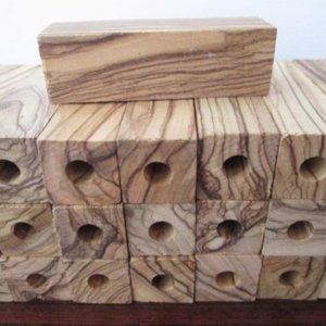 Pre-Drilled 7mm ~ Bethlehem Olive Wood Short Pen Blanks. 2 1/2 X 3/4 X 3/4 inch