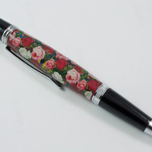 Colorful Floral Pattern on a Chrome & Black Chrome Sierra Click